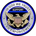 Autocollant ProSticker 309 "In God We Trust" - Soutien Aux Forces De L'ordre - Made In USA