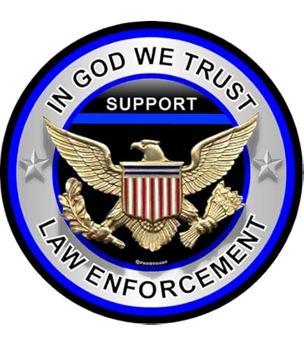 ProSticker Thin Blue Line Decal - Support Law Enforcement Eagle Patriotic Sticker