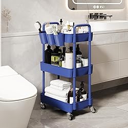 UDEAR 3-Tier Rolling Utility Cart with 12 Category