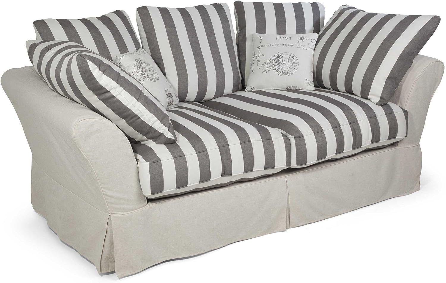 daheim.de Sofa Pasiano ecru/streifen Amazon.de Küche & Haushalt