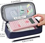 WEMATE Large Pencil Case Canvas 9x4.3x2.4in 5 Compartments Blue view 5