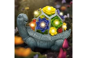 ButterTree Mothers Day Gifts from Daughter, Solar Turtles for Outdoors, Meaningful Gift Solar Garden Decor, Garden Turtles Outdoor Decor, Turtle Gifts, Solar Garden Statues, Turtle Statue