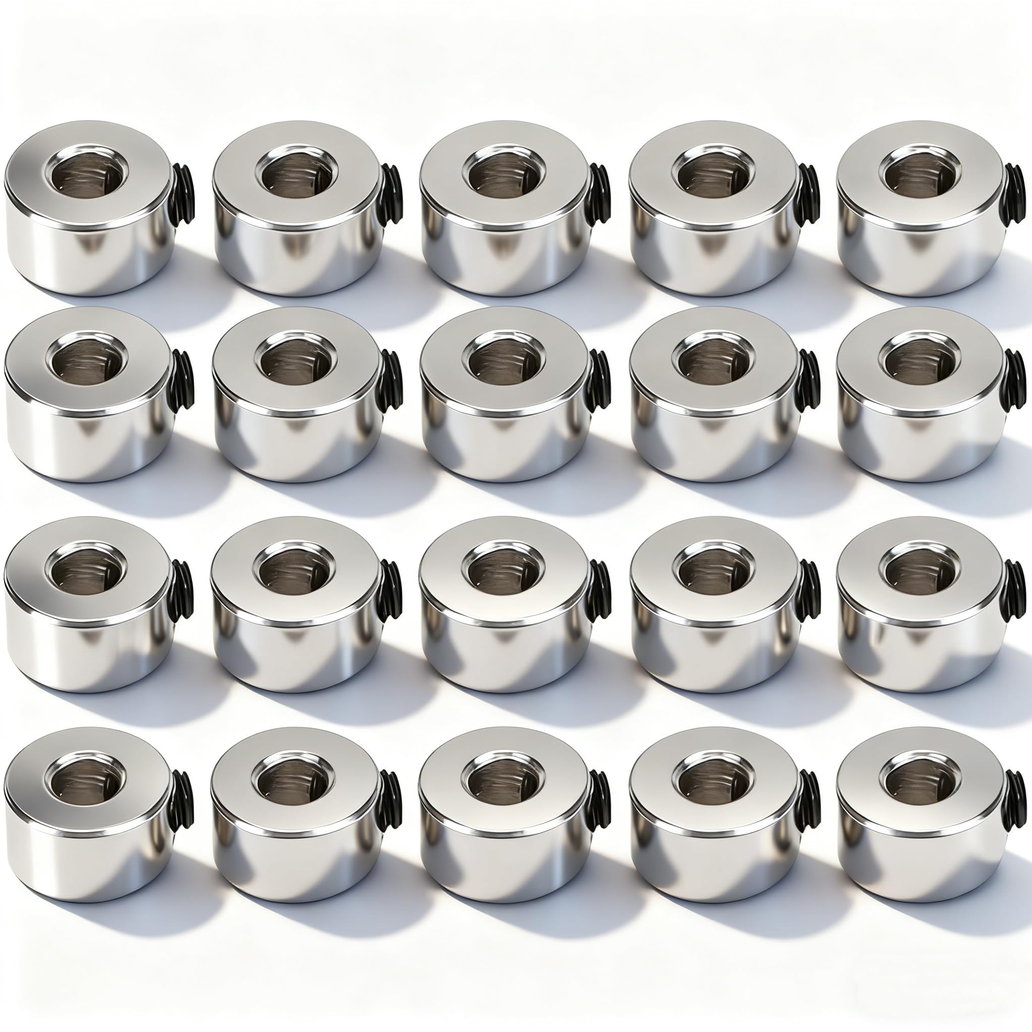 Alomejor RC Plane Landing Gear Stopper Set Wheel Collar 3.1mm Stainless Steel Exquisite Craftsmanship for Model Aircraft Parts