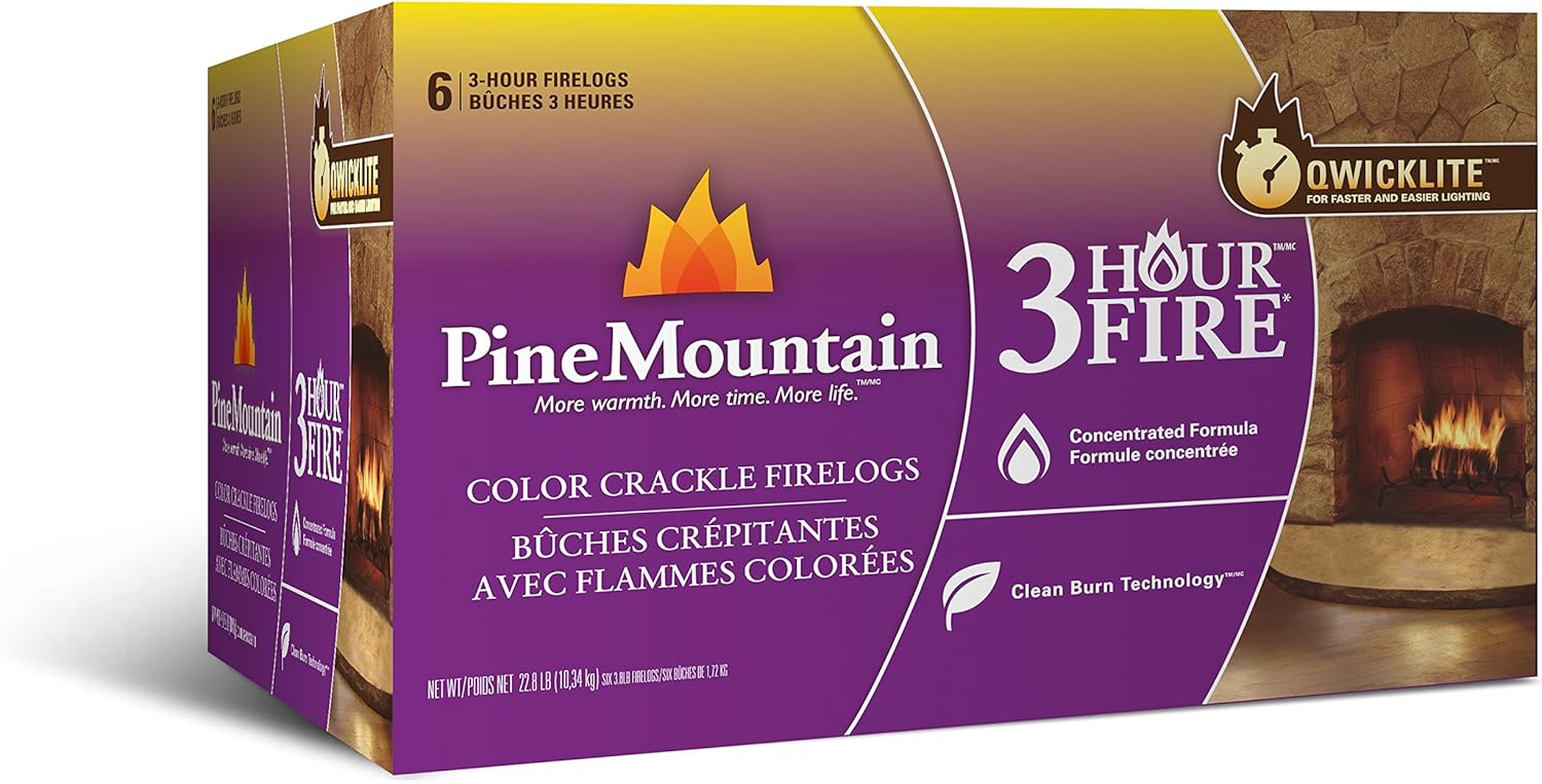 Pine Mountain Cracklelog Crackling Firelog Crackle Sounds 6 Logs 3 Hour Burn Time Parts Accessories Stove Fireplace Accessories Rapidinfrastruktur Com