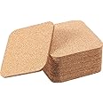 Boao 12 Pieces Square Cork Coasters Wooden Thick Drink Coasters 4x4 Inch for Kitchen Restaurant Home Bar Cafe Wedding Supplies
