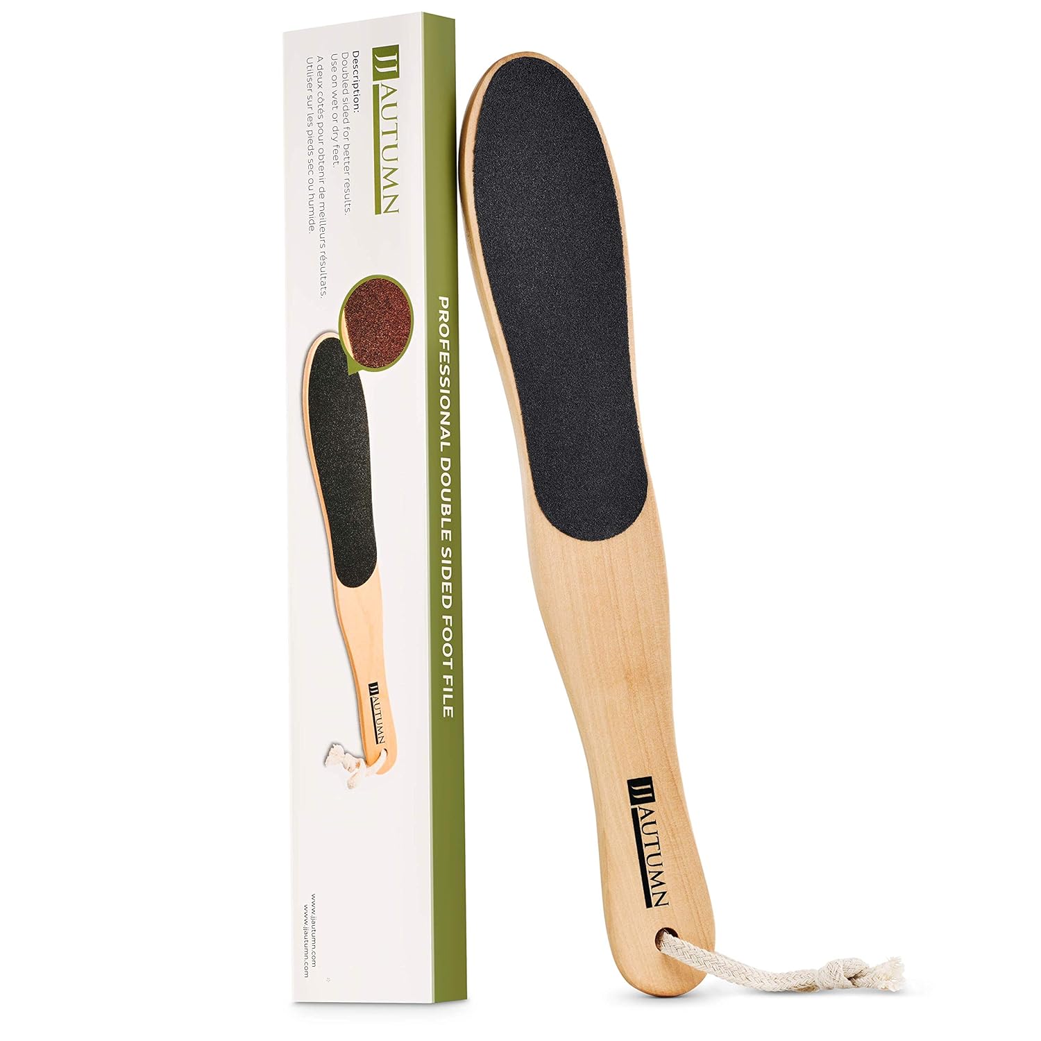 Professional Foot File Callus Remover - Wooden Pedi Foot Scrubber Filer for Dead Skin - Double Sided Foot Scraper Exfoliator for Dry and Wet Feet Care - Spa Quality Foot Rasp Grater Pedicure Tools : Beauty