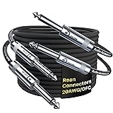 Guitar Cable 15 ft 2 Pack, Professional Rean