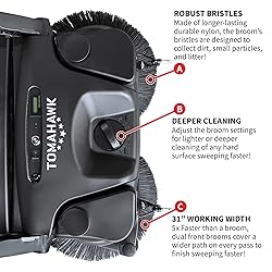 30" Battery Powered Push Sweeper with Triple Power