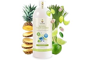 FUWA3E PINEAPPLE ENZYME CLEANER Fuwa3e Pineapple Enzyme Natural Floor Cleaner Lime & Lemongrass - 33.8oz 1 Pack (Makes 44 Gallons) - 99% Organic Mop Soap with Fermented Pineapple Peels - Multi Surface Non Toxic Floor Cleaner