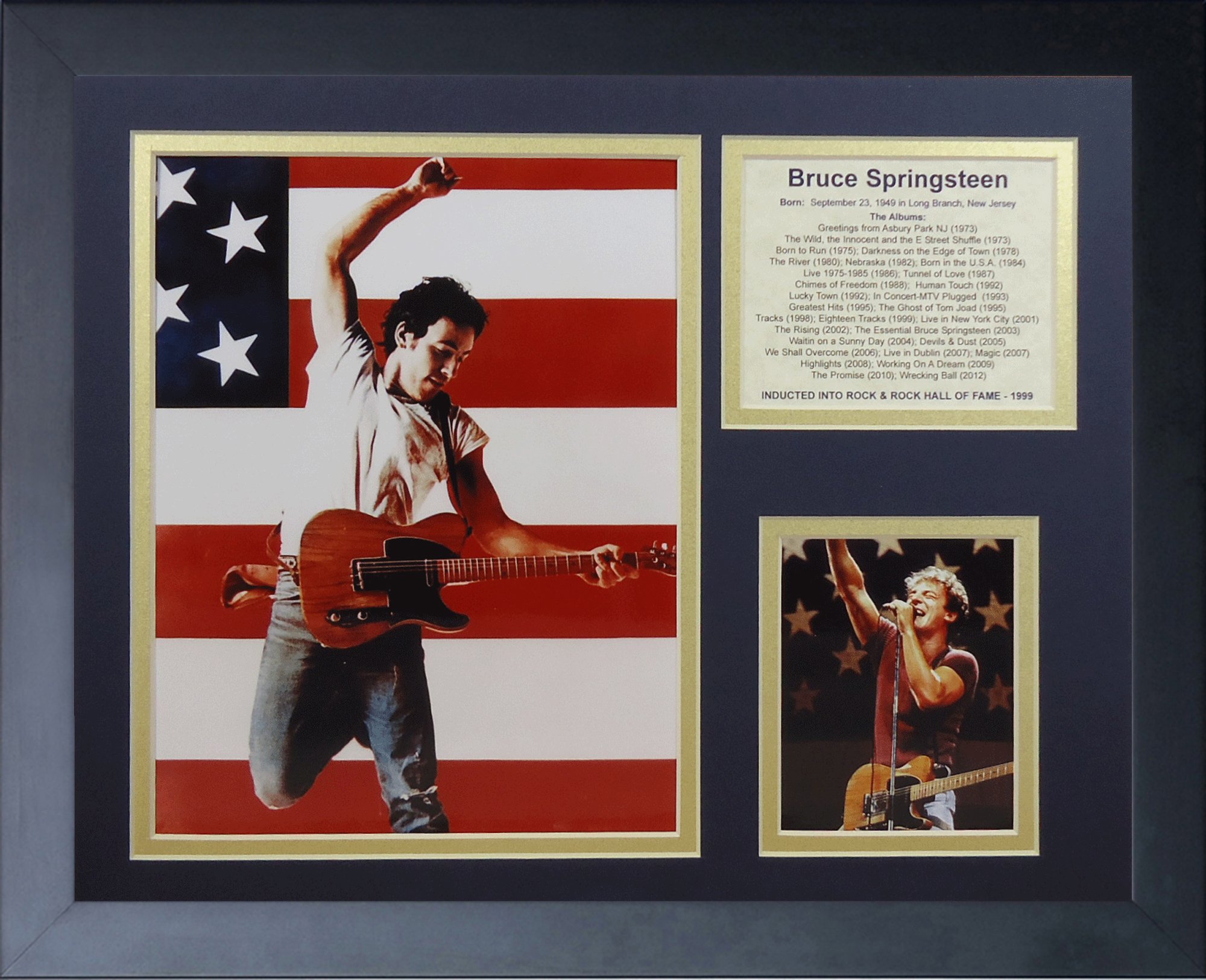 Legends Never Die "Bruce Springsteen Framed Photo Collage, 11 x 14-Inch, (16106U)