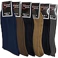 6 Pairs Mens Dress Socks Multi Color Casual Work Size 10-13 Crew