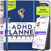 Adhd Daily Planner - A Self Care Personal Gratitude Journal to Increase Productivity and Success in Life & Work, Weekly & Monthly Undated Planner for Women and Men, Vision Board & Organizer + Stickers