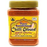 Rani Chilli Powder (Mirchi) Ground Indian Spice 16oz (454g) ~ All Natural, No Color added, Gluten Friendly | Vegan | NON-GMO 