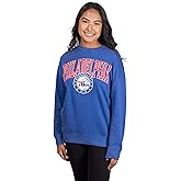 Ultra Game womens Nba Official Extra Soft Fleece Distressed Oversized Pullover Sweatshirt