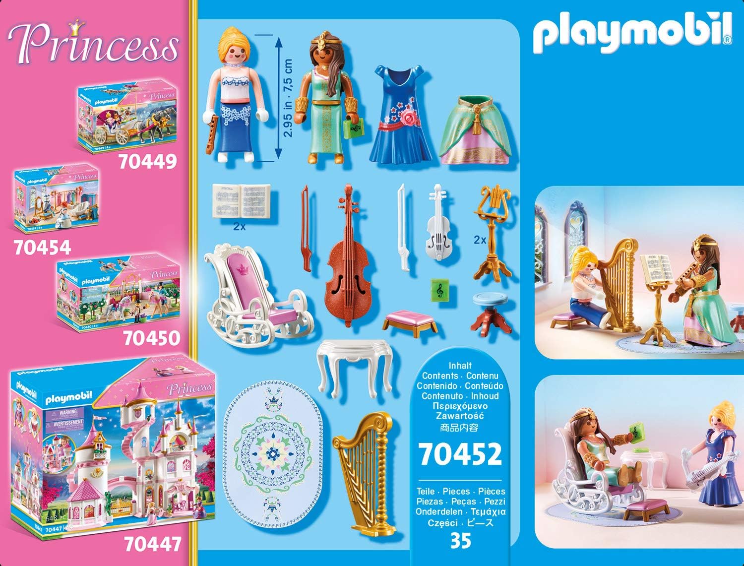 PLAYMOBIL 70452 Princess Castle Music Room, for Children Ages 4+, Multi-coloured, Ab 4 Jahren - Image 4