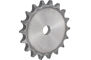 uxcell 18 Tooth Flat Chain Sprocket A Type, 1/2" Pitch, 12mm Bore A3 Carbon Steel for ISO 08B Chains, Blank