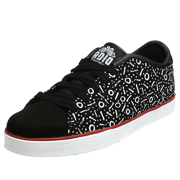 Buy Adio Men�s Drayton SL Skate Shoe,Black/Suede/White,5.5