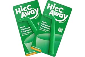 HICCAWAY Hiccup Straw - Stops Hiccups Naturally & Fast - As Seen On Shark Tank - Clinically Proven Relief for All Ages, Children & Adults - Safe, Lightweight, & Reusable (Green, 2 Pack)