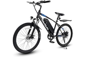 VARUN Electric Bike for Adults, 350W 20MPH Commuter Ebike with 36V Removable Battery, 24'' Electric Mountain Bike with Front Fork Suspension and Dual Disc Brakes