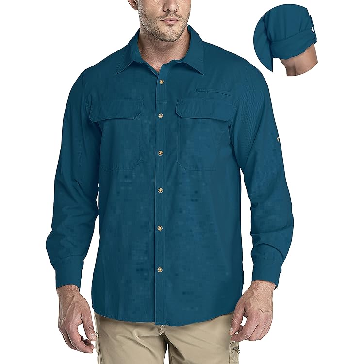 Chemise De Pêche Manches Longues Mossy Oak EAG Elite - Bleu Camouflage - Taille 2X
