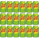18 Pack of Cans Citrus Soda Pop Soft Drink Sun Drop (12oz, Lemon)