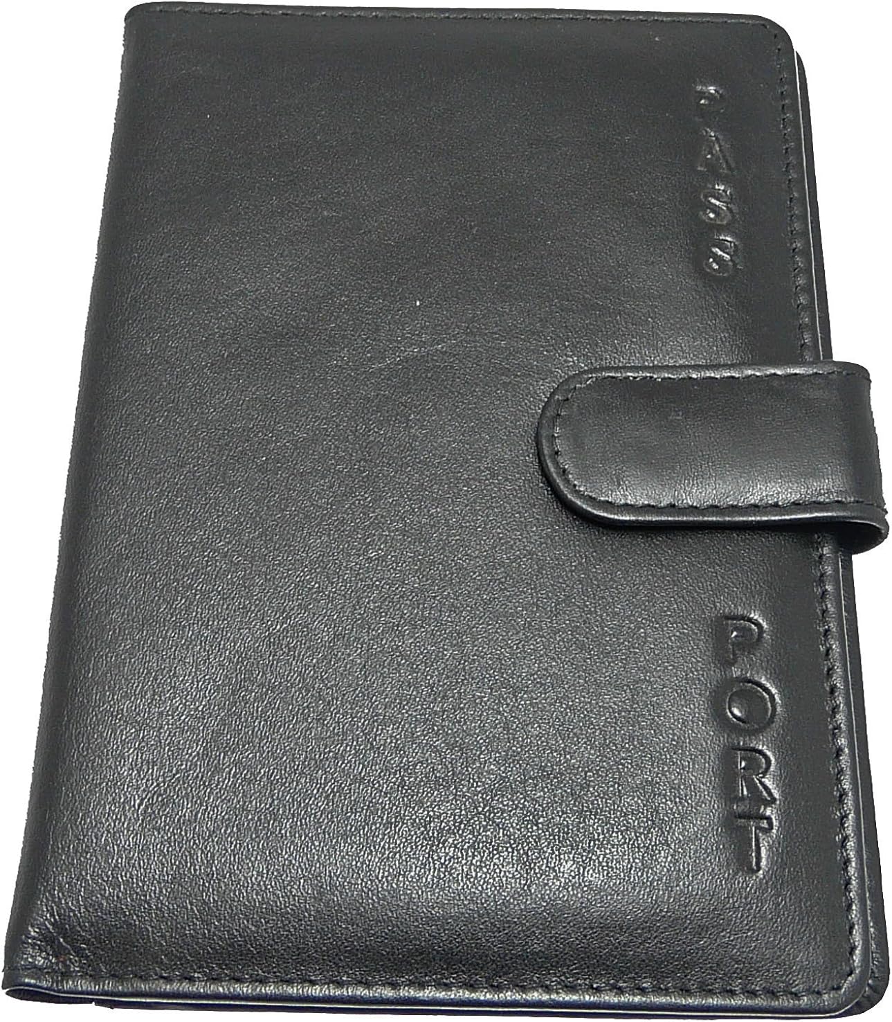 benerini Soft Leather Passport Holder Cover - Black, One Size Fits All