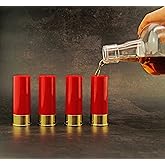 Winkee - 4 Shotgun Shot Glasses: Bullet Casing Shots | Shot Glass Designed Like Shotgun Shells | Plastic Tequila Shot Glasses | Shot Cups for Parties and Festivals