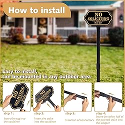 No Soliciting Sign for House with Stake - 50-mil