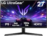 LG UltraGear 27GS60F 27 Inch IPS 1080p 180Hz 1ms G-Sync FreeSync HDR10