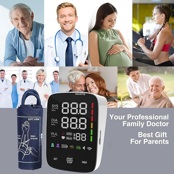 DIGITAL BLOOD PRESSURE MACHINE WITH ADJUSTABLE CUFF | ELECTRIC BLOOD PRESSURE MONITOR FOR HOME USE | PORTABLE,AUTOMATIC DIGITAL BP MACHINE,
