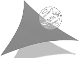 VOUNOT Sun Shade Sail Triangle 5x5x5m with Fixing Kit Grey view 1