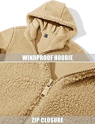 MAGCOMSEN Sherpa Jacket Men With Hood Fleece