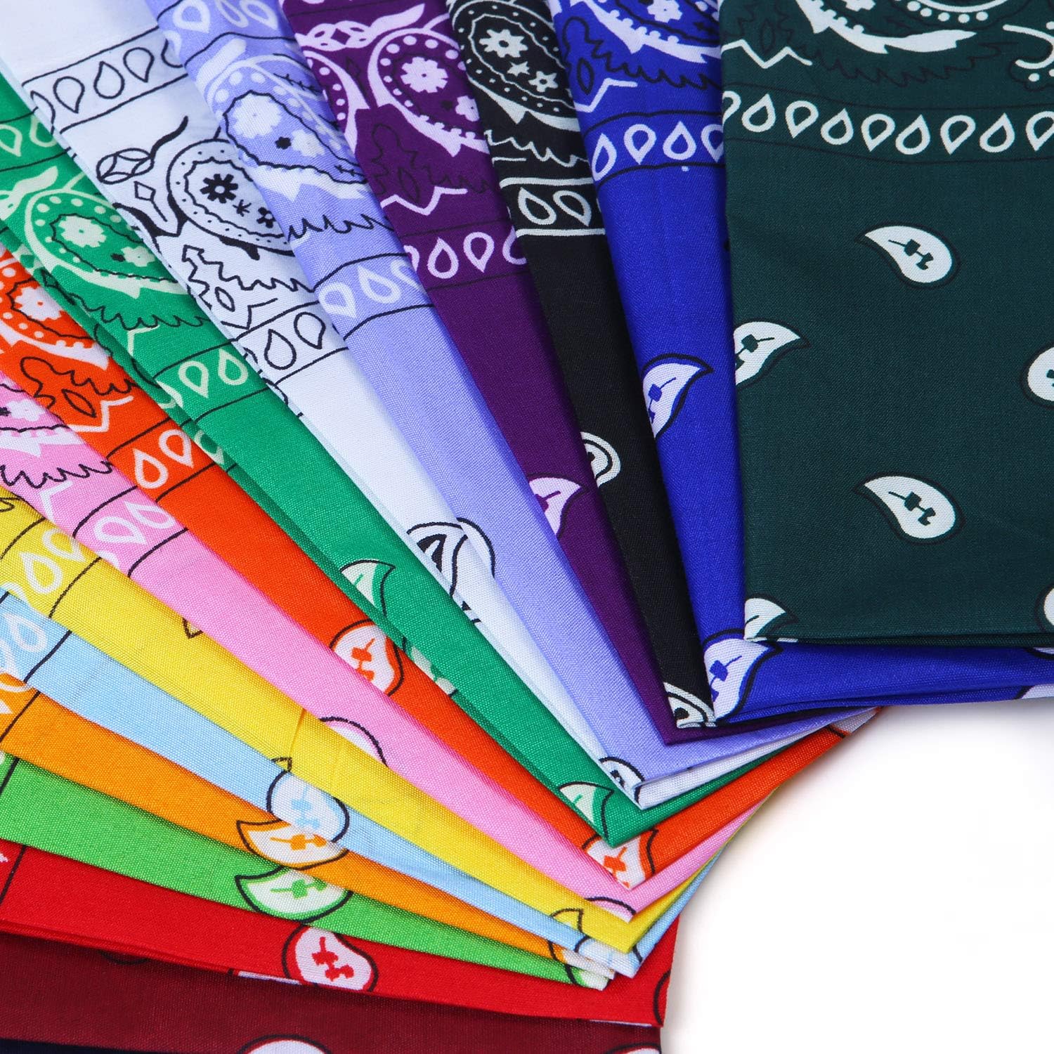 URATOT 16 Pieces Paisley Bandanas Cowboy Bandana Handkerchiefs Paisley Print Head Wrap Scarf, Assorted 16 Colors (Mixed 16 colors A) - Image 5