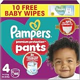 Pampers Premium Protection Nappy Pants Size 4 168 Nappies 9-15kg