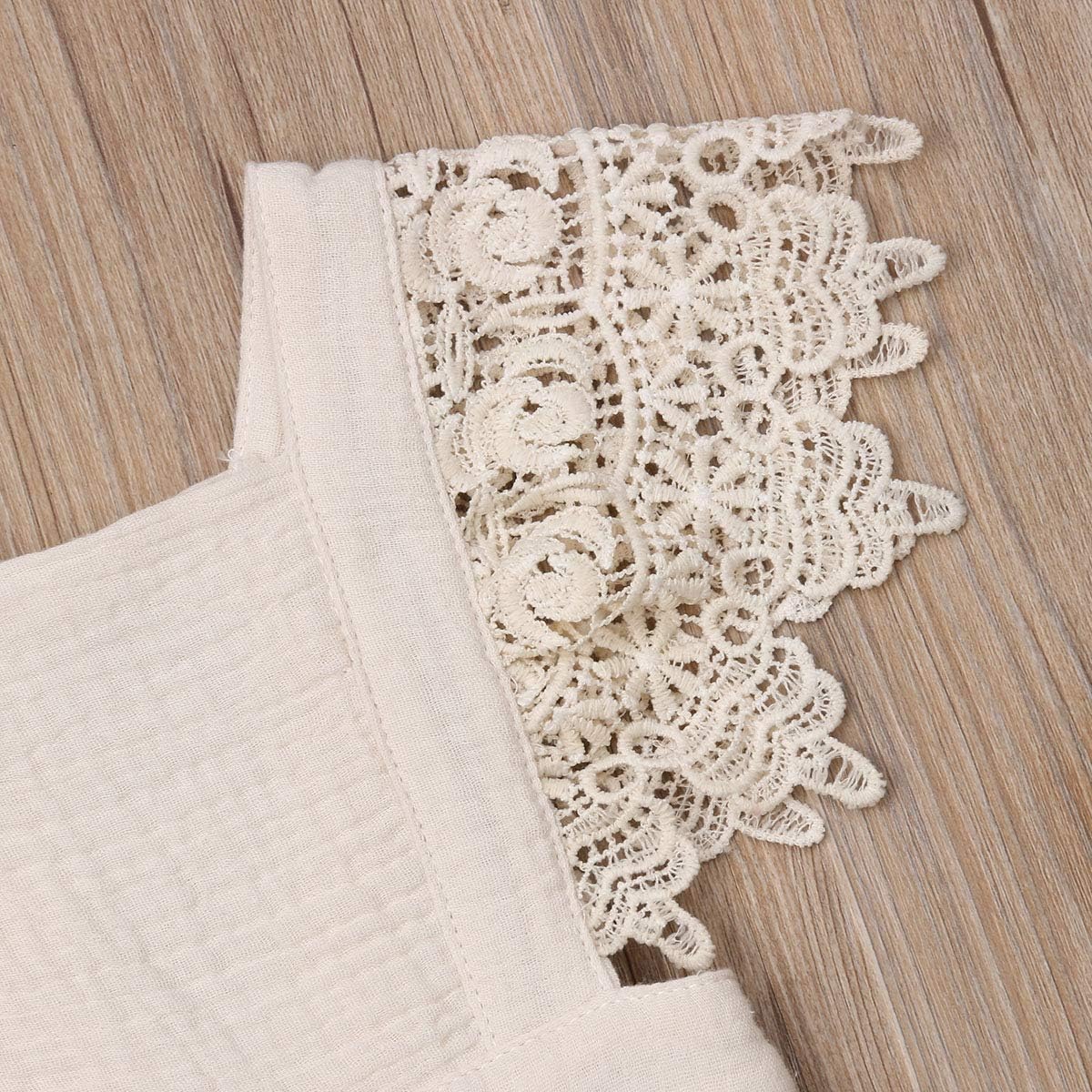 Toddler Baby Girl Infant Comfy Cotton Linen Lace Princess Overall Dress Sundress: Clothing
