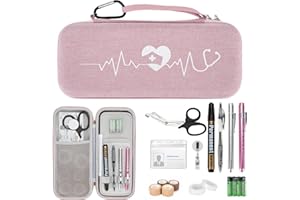 SMYV 17 pcs Stethoscope Case Kit, Nursing School Essentials Include Stethoscope Case, Medical Scissors, Pen Lights, Bandages, Ideal Gifts for Nurse Student