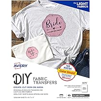 Amazon.com: Avery Printable Heat Transfer Paper for Dark Fabrics 8.5\