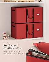 SONGMICS Christmas Decoration Storage Box 128 Slots 7.6 cm Red RFB039R01 view 4