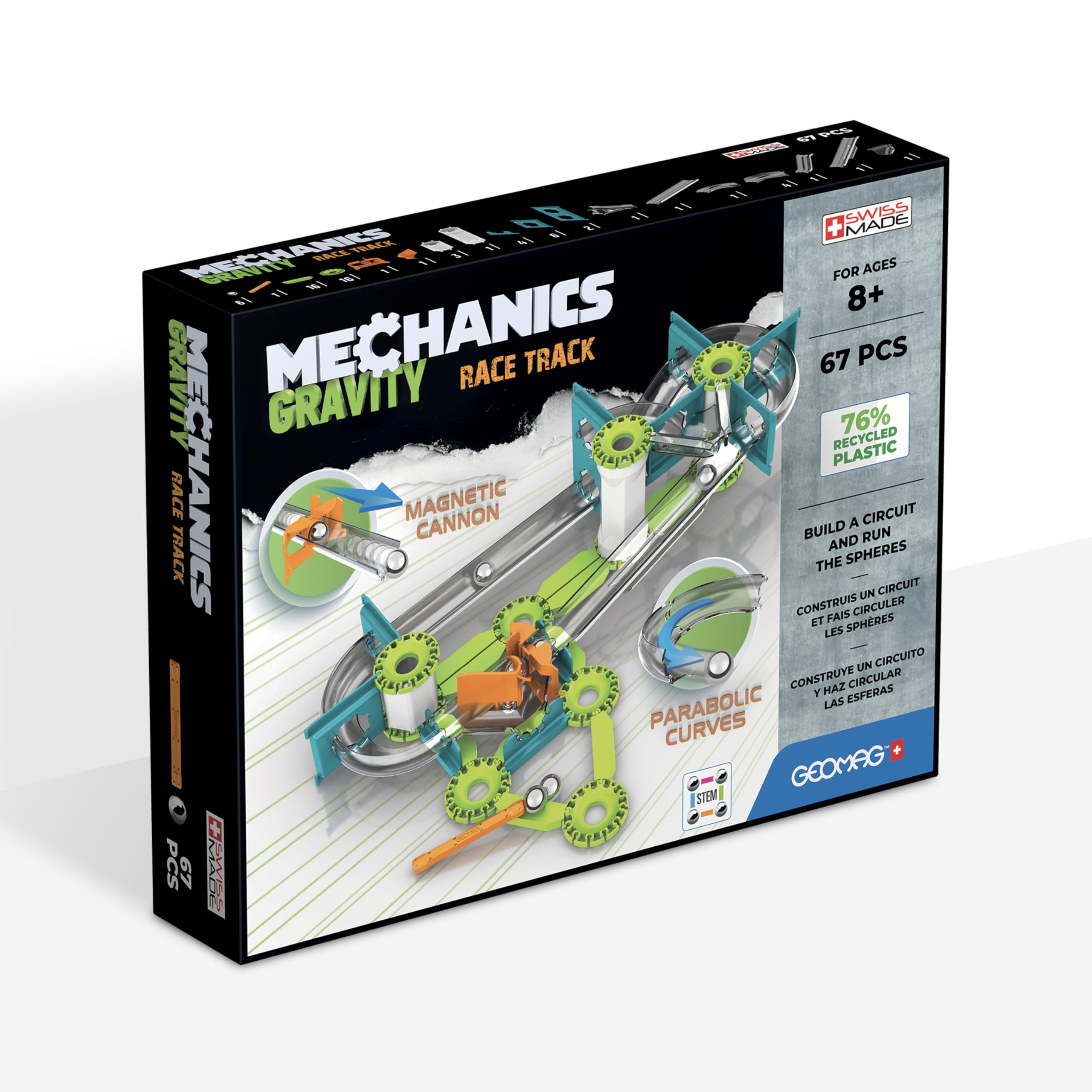 Geomag - Mechanics Gravity Race Track - Set of 67 Pieces