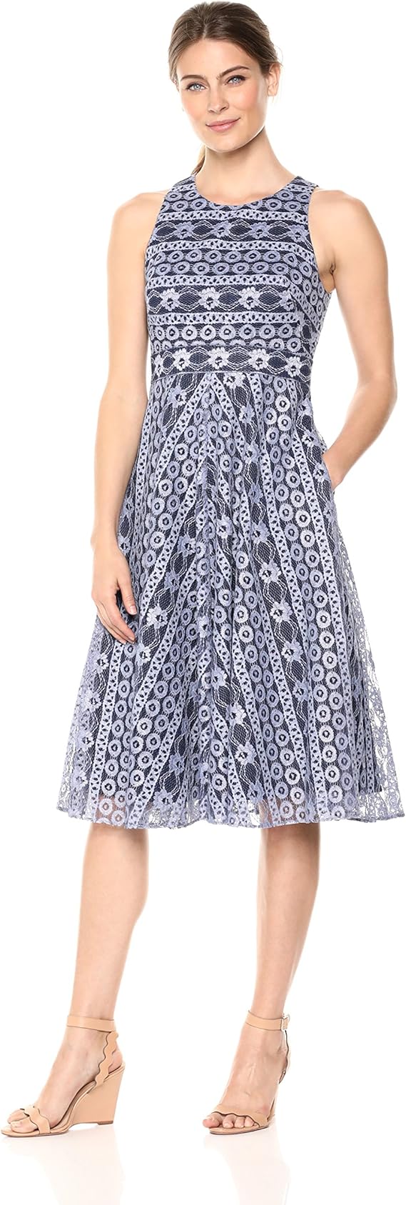 eliza j lace midi dress