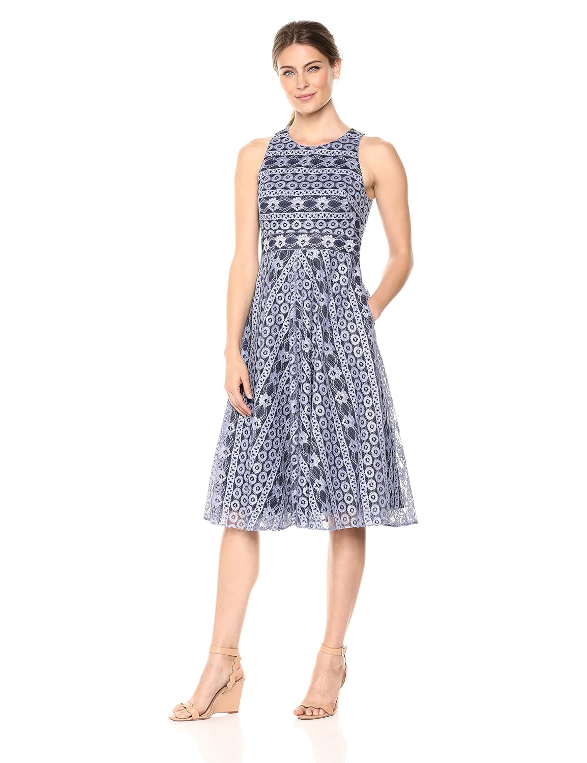 eliza j lace midi dress