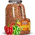 Dehydrated Dried Red and Green Bell Peppers Mix by It's Delish – 48 Oz (3 lbs) Restaurant Gallon Size Jug With handle – Sealed to Maintain Freshness – Chopped & Dried Vegetable Spice Seasoning