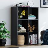 Vida Designs Durham 6 Cube Black Bookcase Storage Organiser