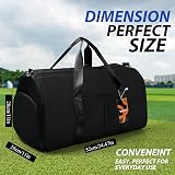 DAYGOS Gym Duffle Bag 40L Waterproof Wet Pocket Shoes Compartment Black view 7