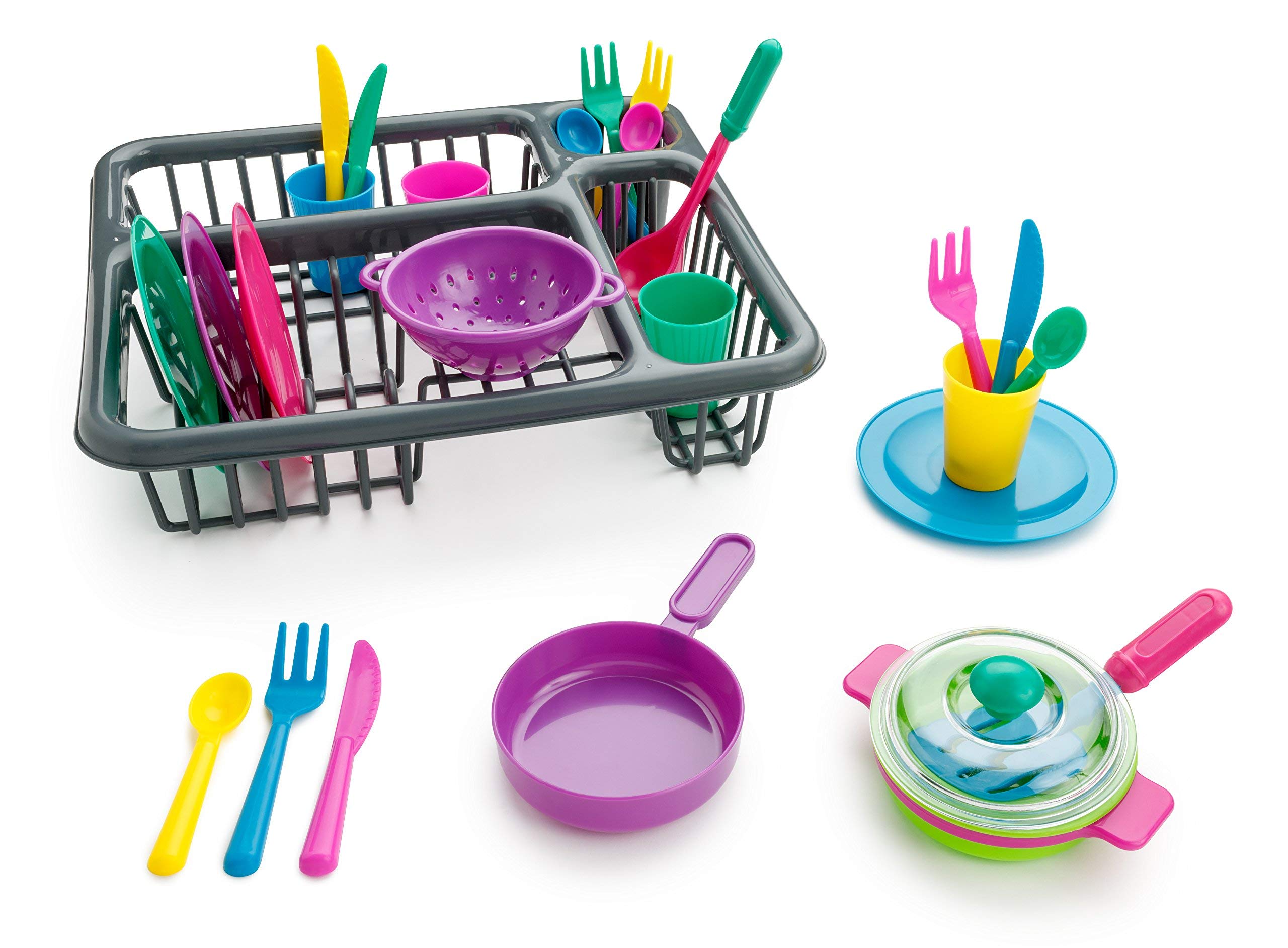 Playkidz Super Durable Kids Play Dishes Pretend Play Childrens Dish