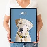 Generic Pet Portrait Dog Cat Gift Memorial Custom Painting from Photo view 3