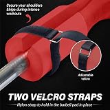 KK Barbell Squat Pad Extra Thick NBR Foam Red Non-Slip Hip Thrust Pad view 6