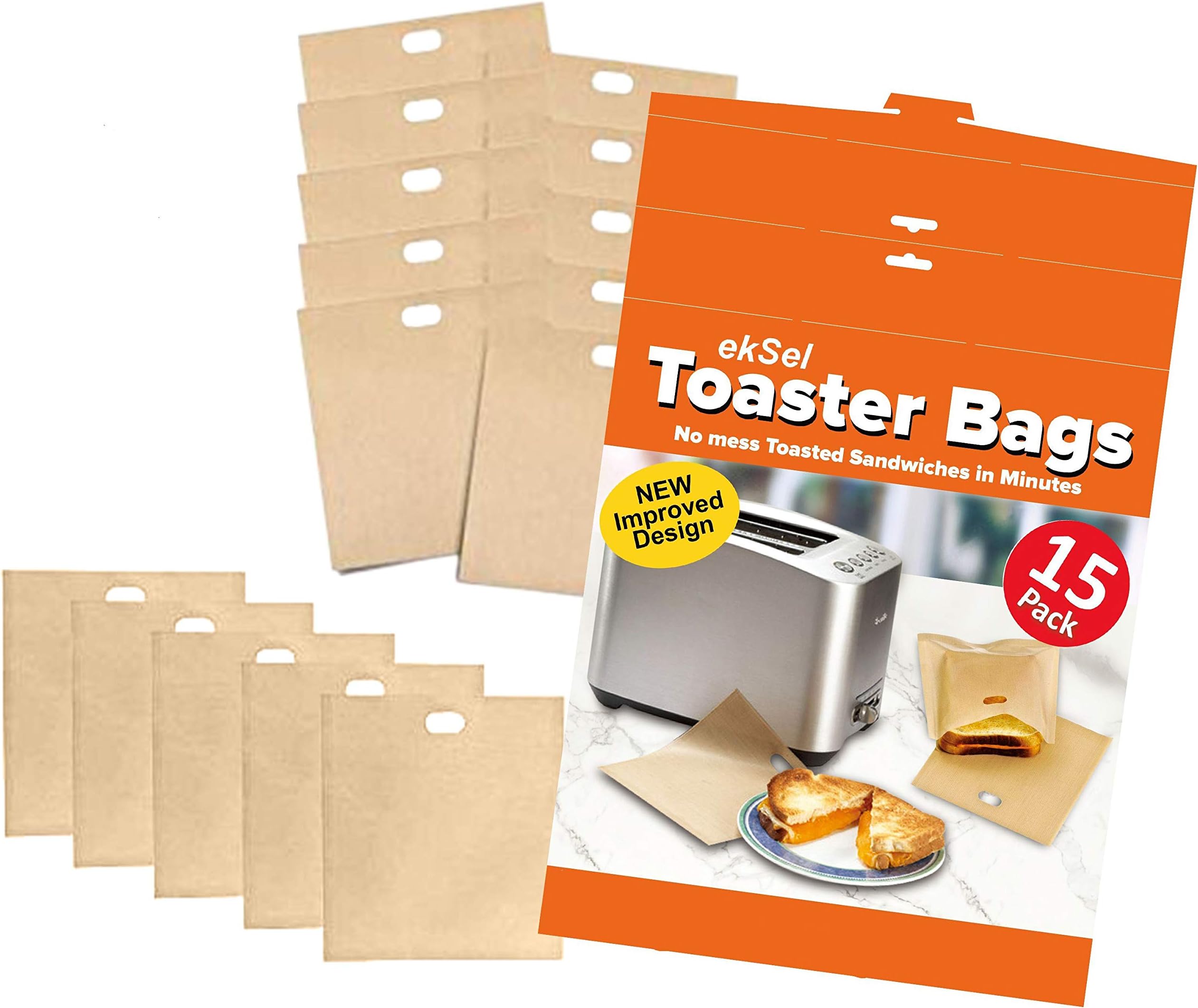 ekSel Non Stick Reusable Toaster Bags (15)