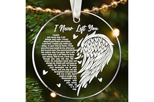 HUNIGIFT Memorial Ornament - Memorial Gifts, Sympathy Gifts for Loss of Loved One, Mom, Dad - Bereavement Gifts, Remembrance Gift, Grief Gifts - Memorial Ornament for Loss of Loved One - Acrylic Ornament