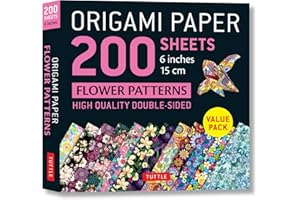 Origami Paper 200 sheets Flower Patterns 6 (15 cm): Double Sided Origami Sheets Printed with 12 Different Designs (Instructio